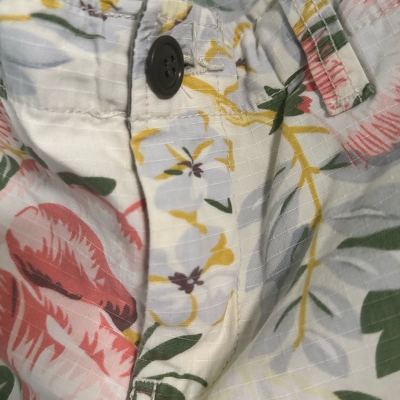 Lucky Brand Tropical Floral Print Capri Cargo Pants, Sz 12 - Picture 3 of 16